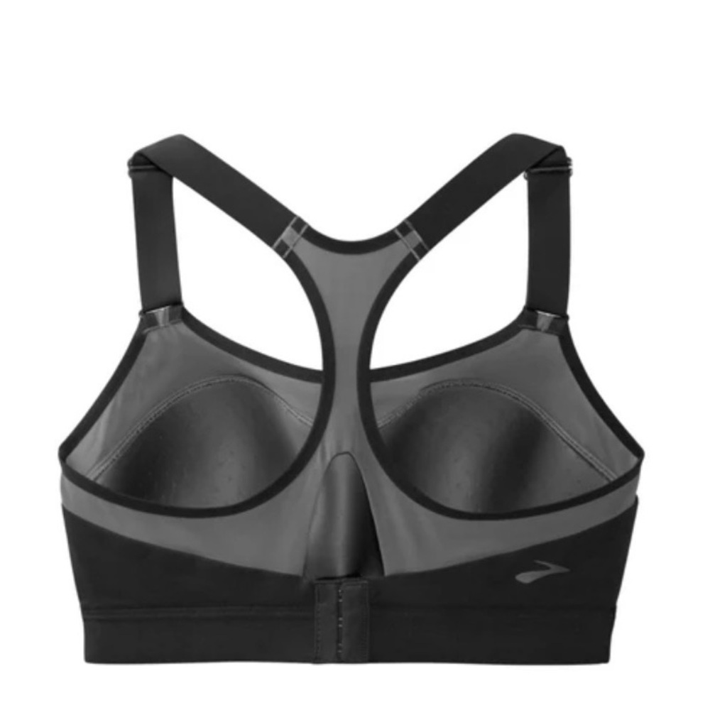 Brooks Dare Racerback Run Bra 42D Asphalt Gray High Impact Running Sports Bra - Picture 6 of 10